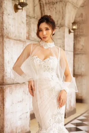 Tulle and Lace Bridal Bolero (#BRENNA)