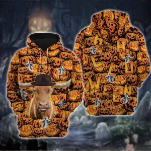 TX Longhorn Cattle Halloween 3D Full Printed Hoodies For Men Women