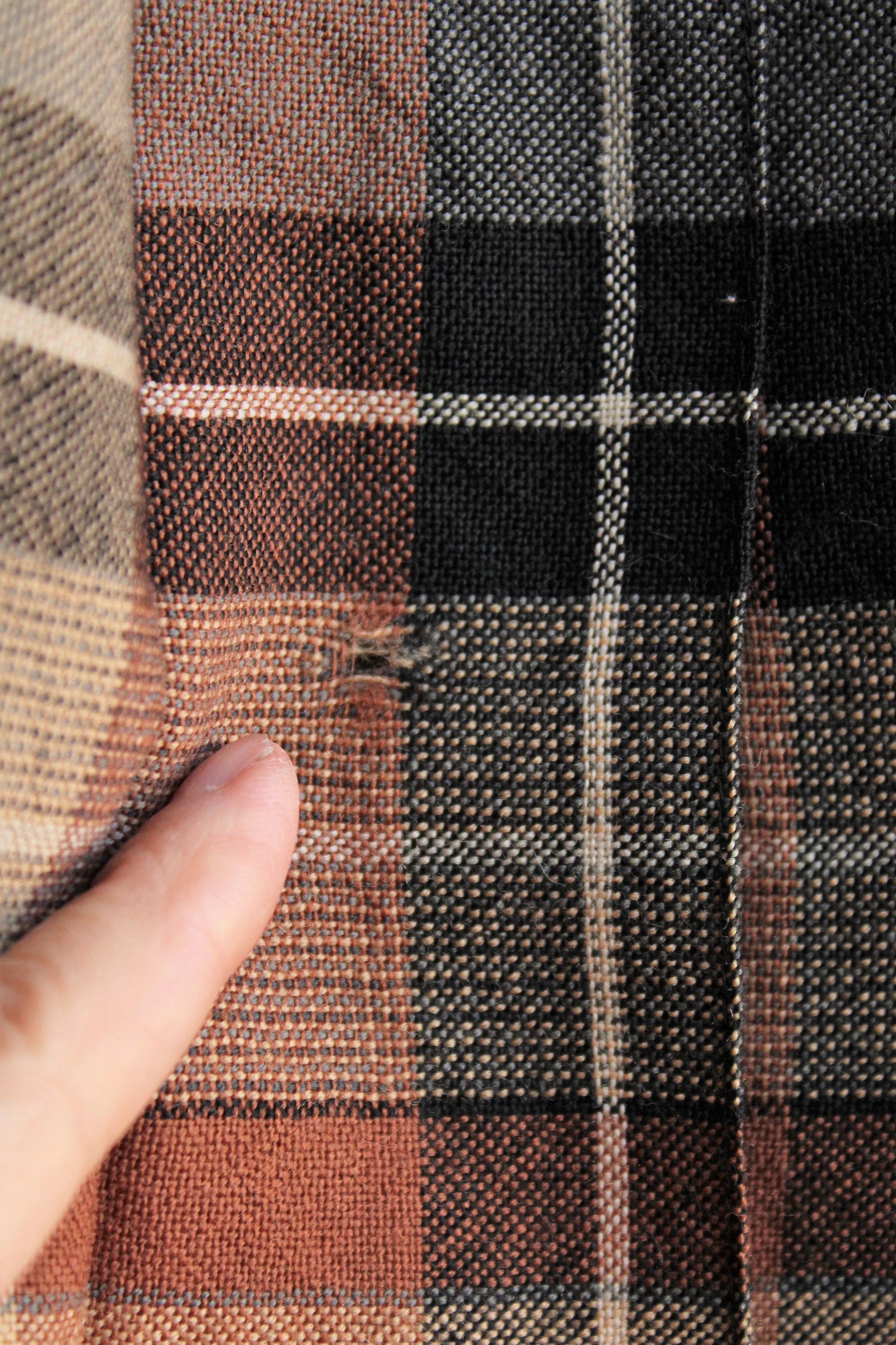 Vintage 1960s Plaid Wool Skirt by Highland Queen, Reversible!