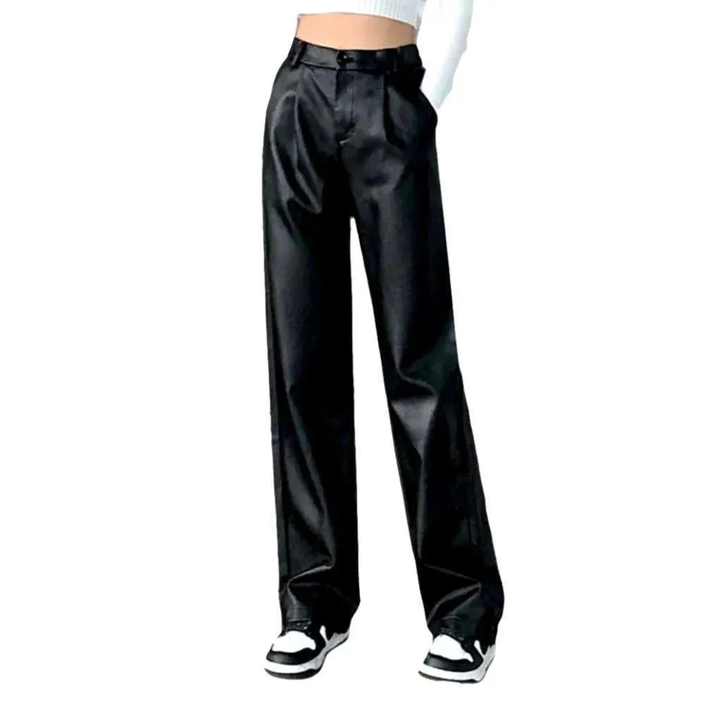 Wax wide-leg women's jeans pants