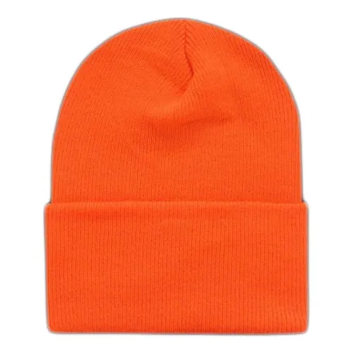 Wholesale First Quality Plain Ski Hat w/Roll Cuff Long Beanie, H8002