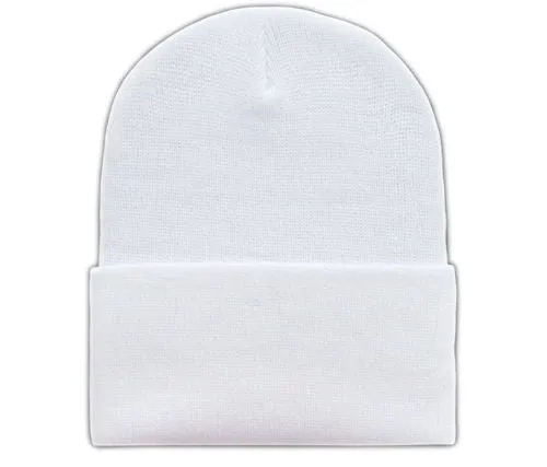 Wholesale First Quality Plain Ski Hat w/Roll Cuff Long Beanie, H8002