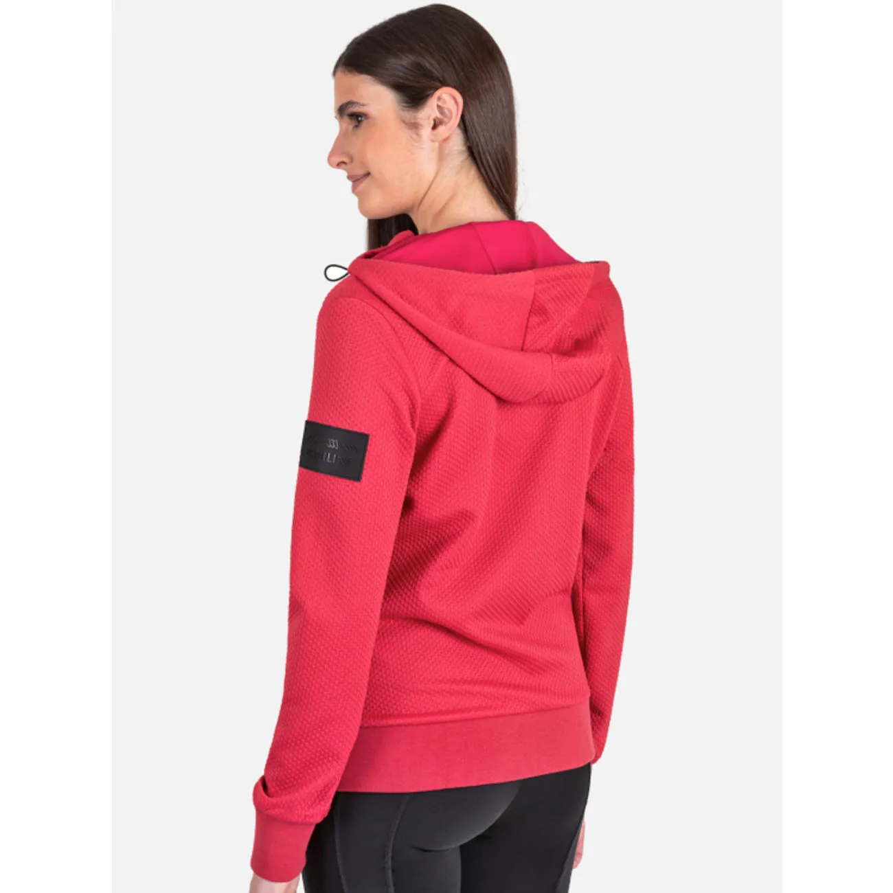 WOMEN&#x27;S TECH HOODED FULL ZIP SWEATSHIRT CALIEC CHERRIES 