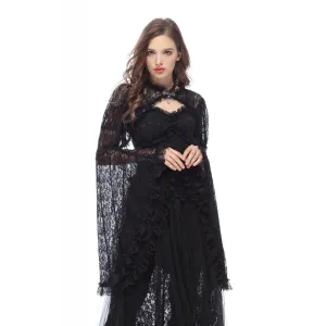 Women's Bell Sleeved All Lace Cape