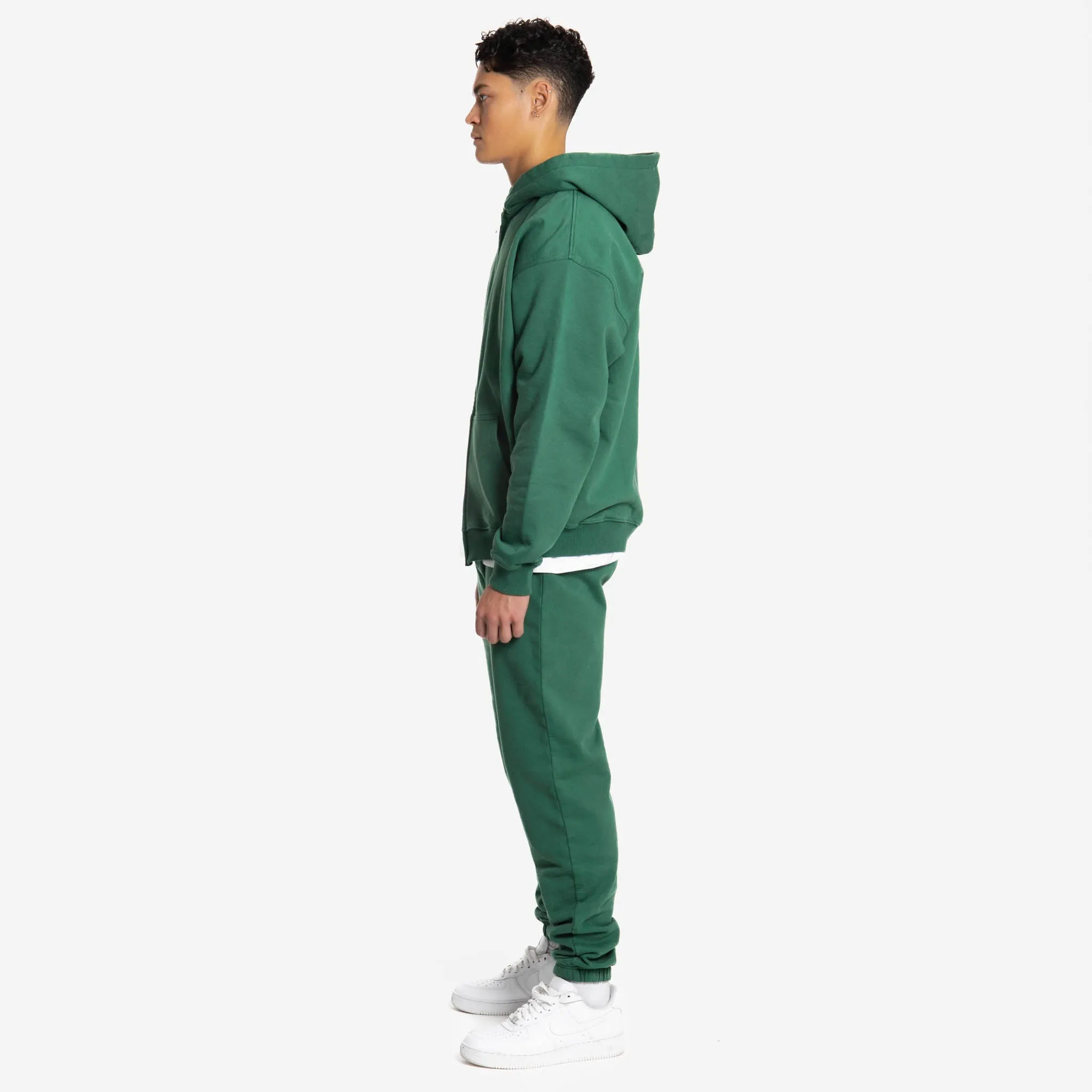 Zip Hoodie - Hunter Green