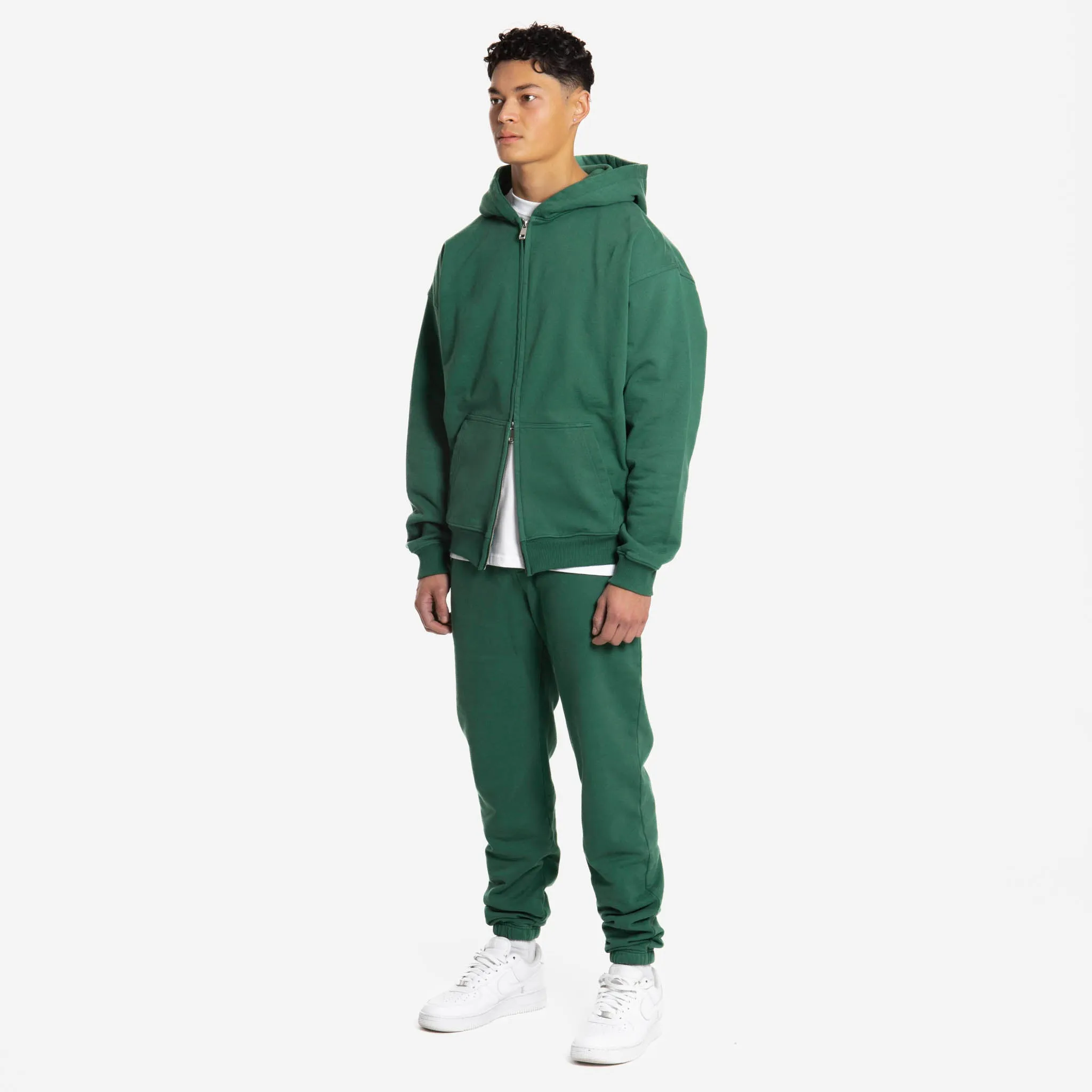 Zip Hoodie - Hunter Green