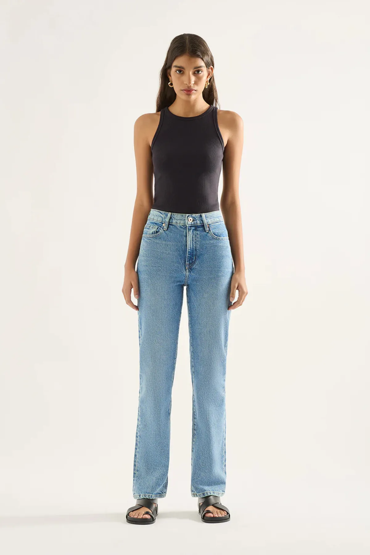 ZOE HIGH STRAIGHT CROP JEAN CADENCE BLUE